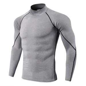 Men Bodybuilding Sport T-shirt Quick Dry Fitness Tight Rash guard