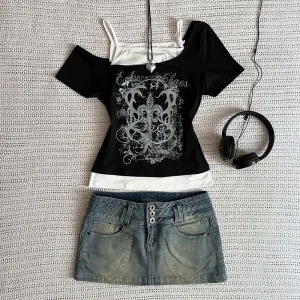 Women's 90s Vintage Punk T-Shirt Summer Streetwear